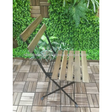Cadeado colorido ao ar livre Cadeira colorida Acacia Wood Frame